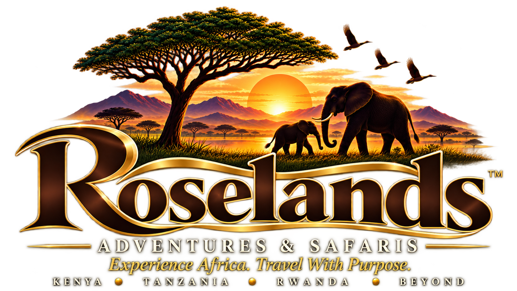 Roselands Adventures & Safaris transparent dark-blend website header logo